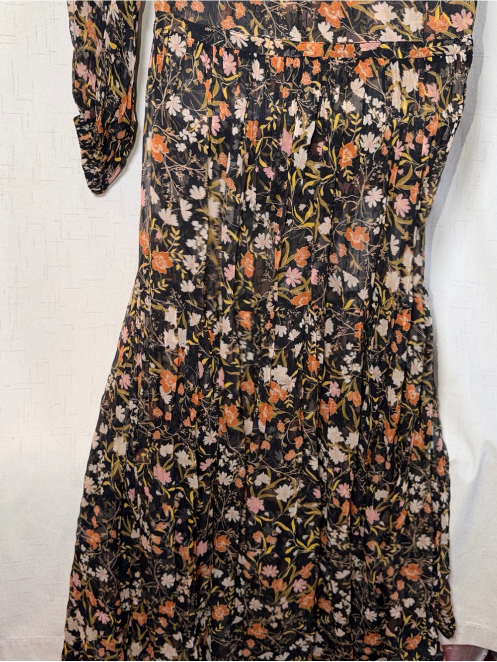 Bec and Bridge Nightshade Silk Floral Long Sleeve Tiered Maxi Dress Sz 4 Boho - Picture 13 of 16